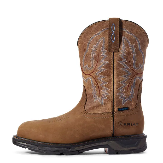 Ariat Men's 11" Workhog XT Waterproof Wide Square Toe Work Boot - Brown 10031474