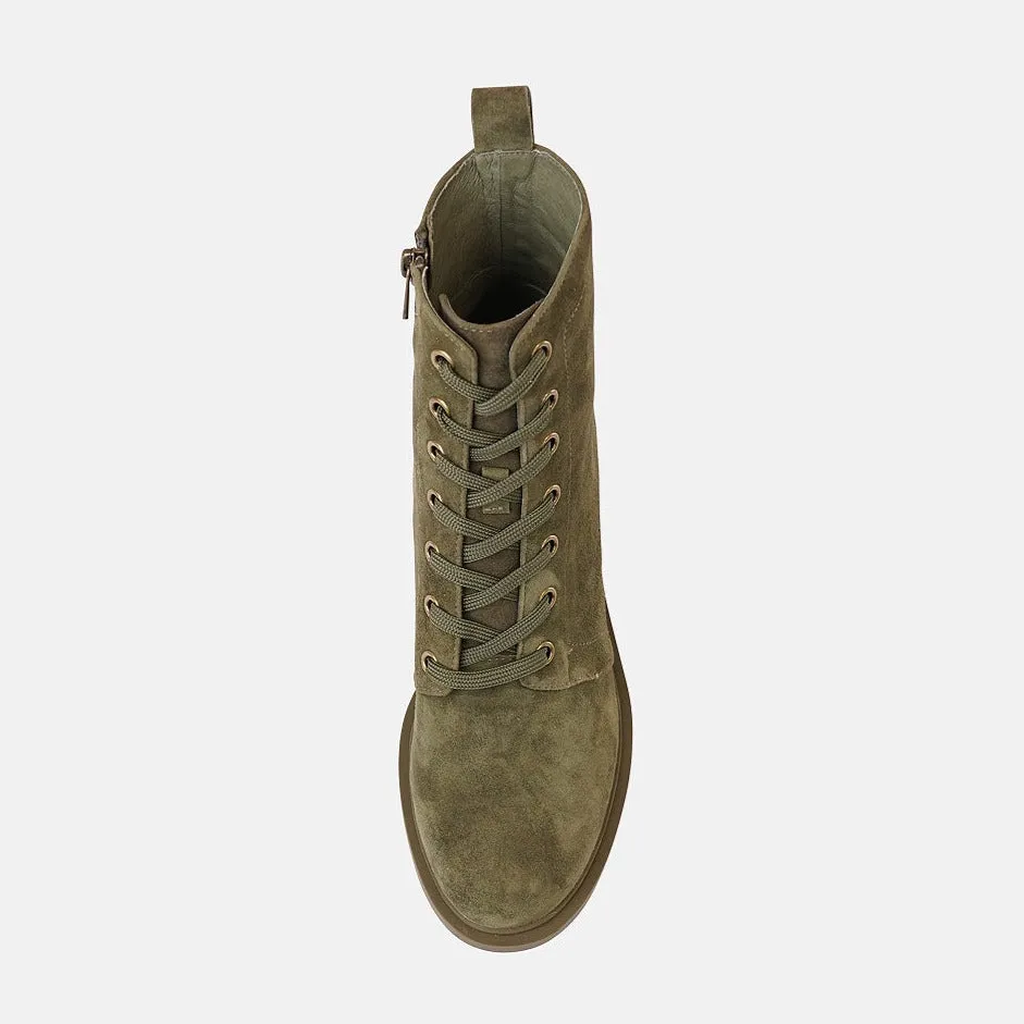 Attila Olive Suede Ankle Boots