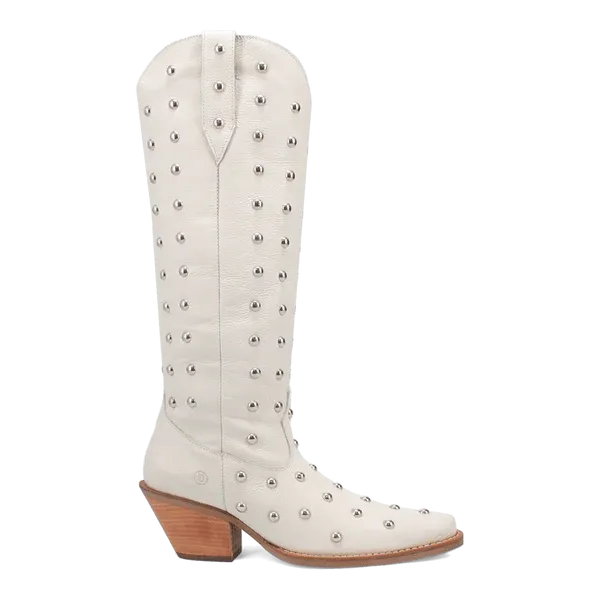 Broadway Bunny White Leather Boot by Dingo