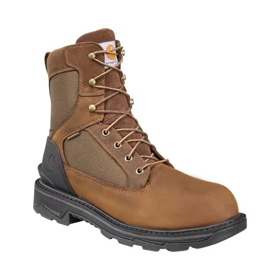 Carhartt Men's 8" Ironwood Waterproof Work Boot - Bison Brown/Oil Tan FT8000-M