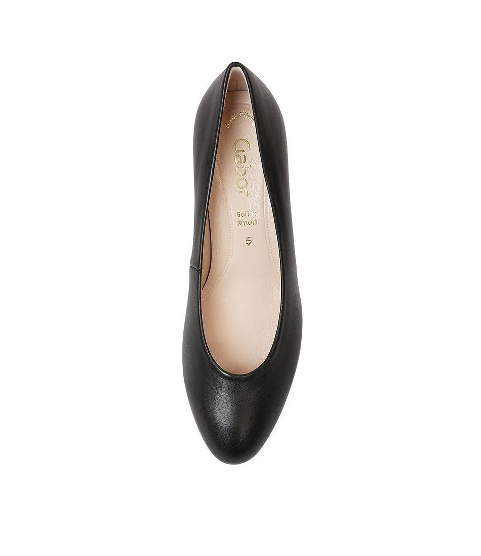 Coti Black Leather Heels