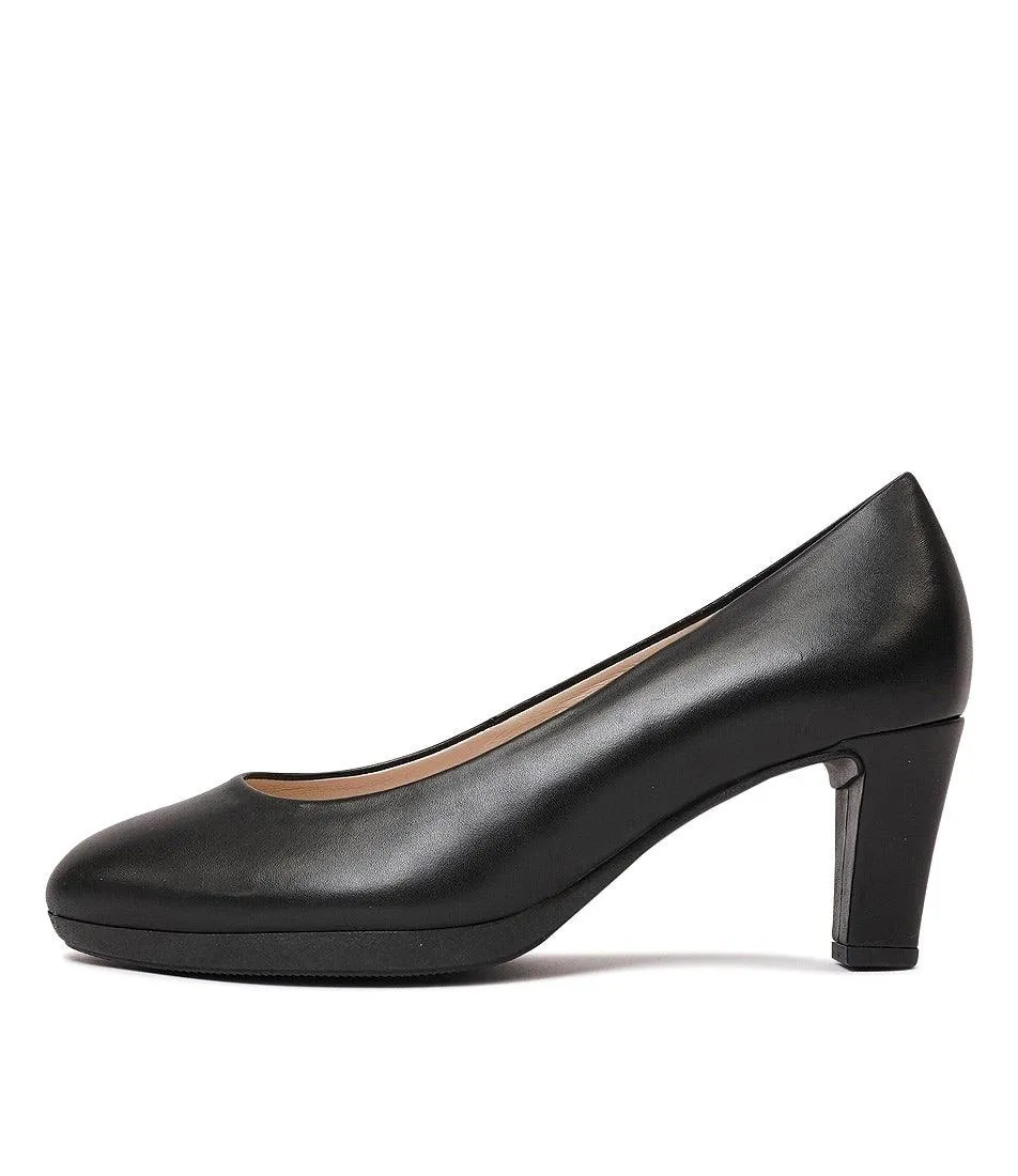 Coti Black Leather Heels