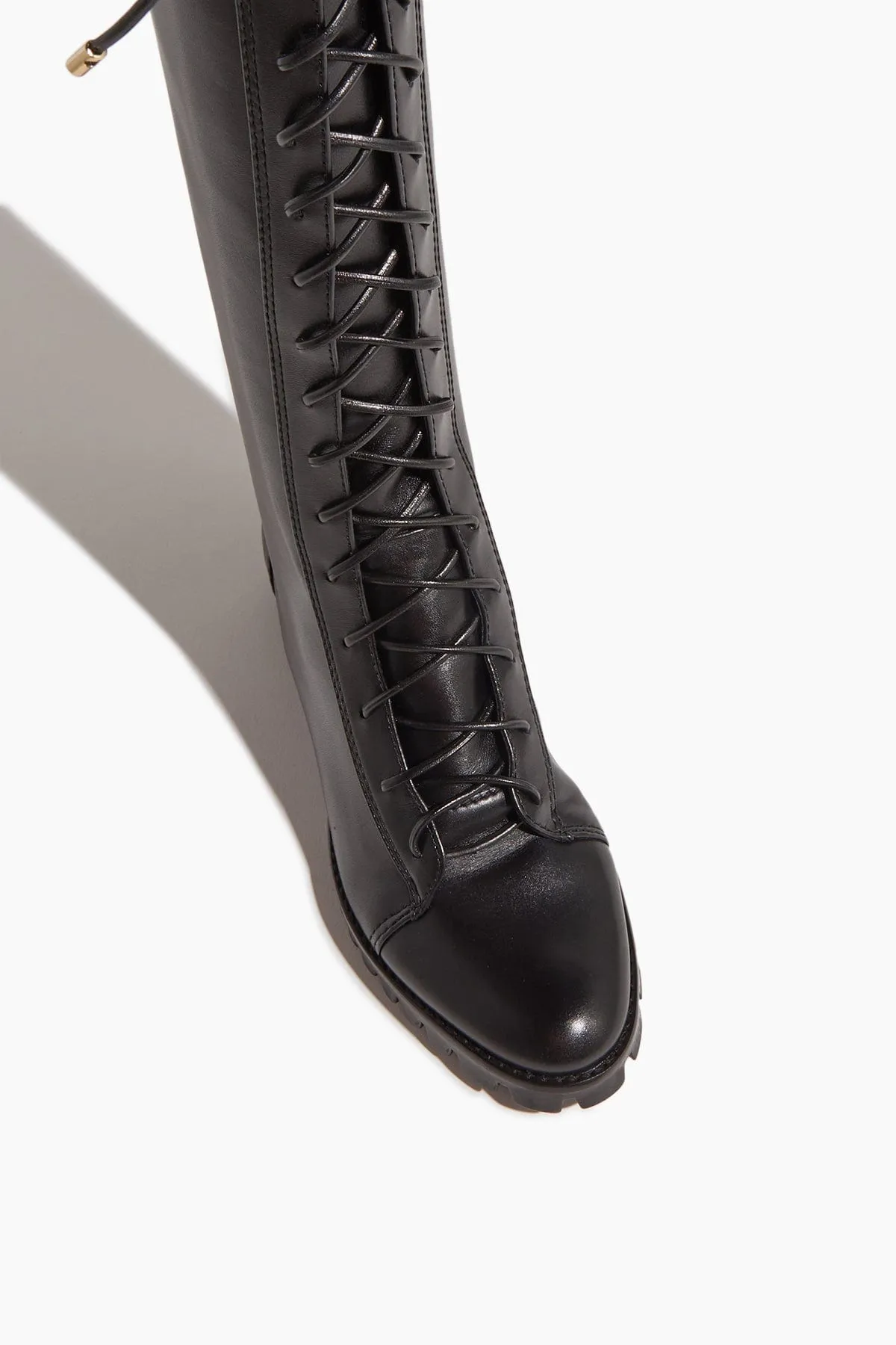 Evelyn Tall Combat Boot in Black