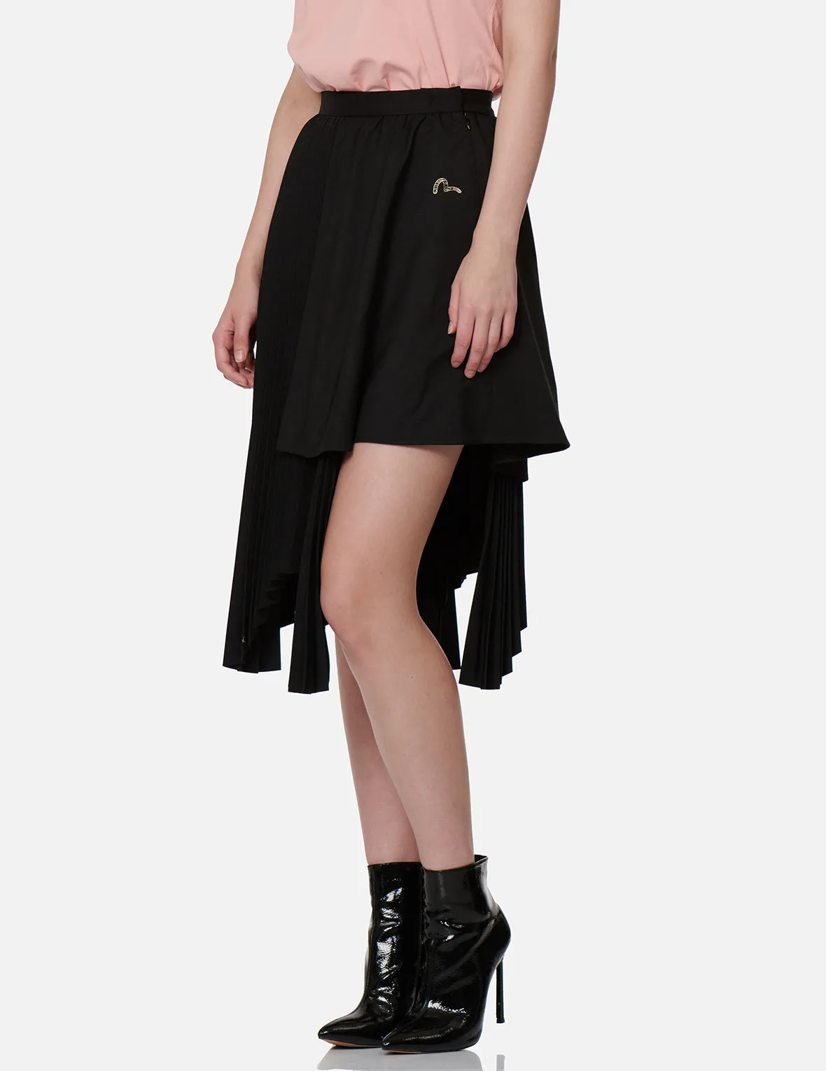 Japanese-pattern Seagull Pleated Asymmetric Skirt