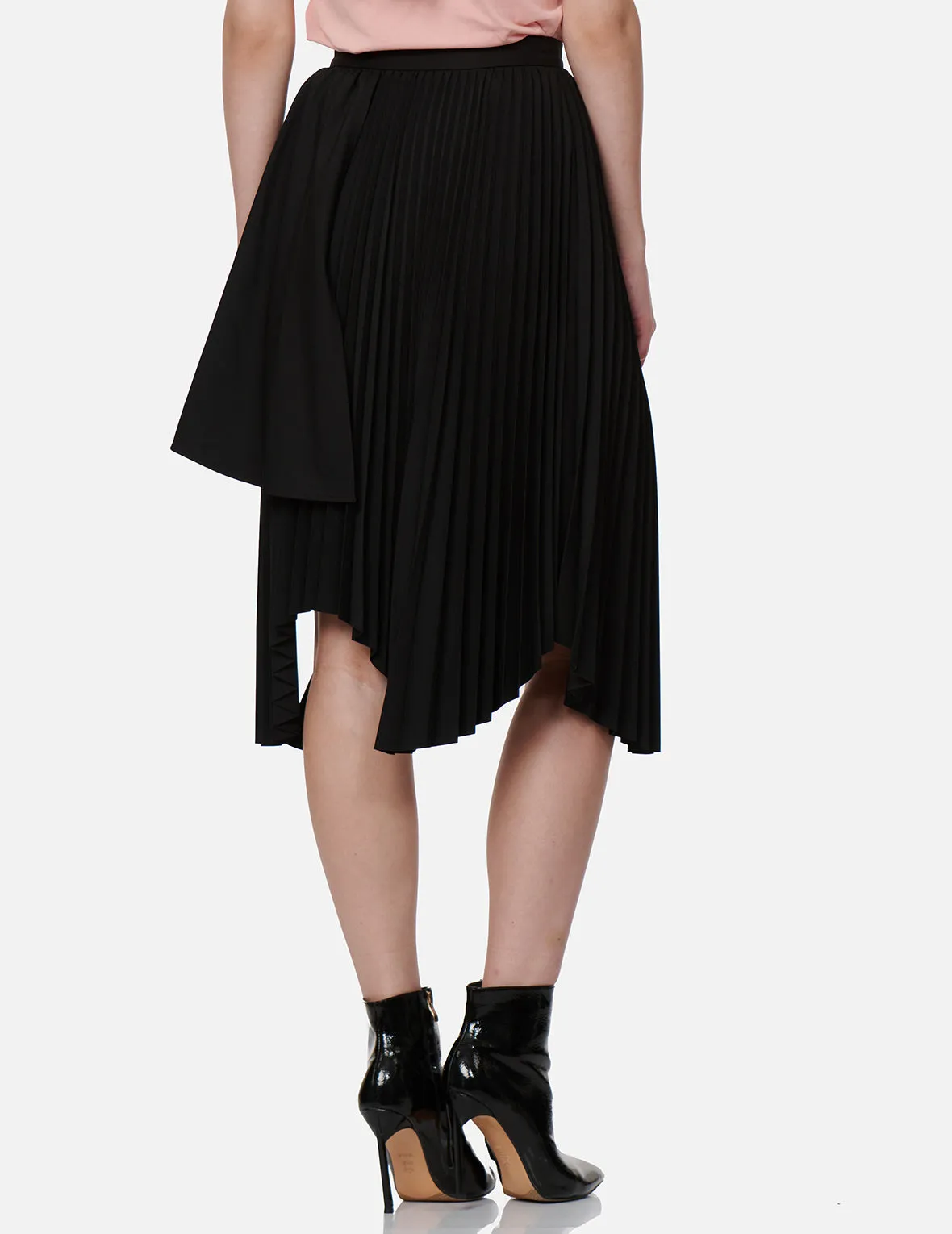 Japanese-pattern Seagull Pleated Asymmetric Skirt