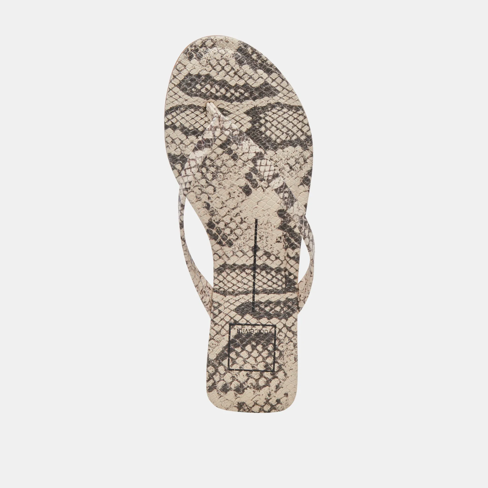 LAYNEY SANDALS BLACK WHITE EMBOSSED SNAKE