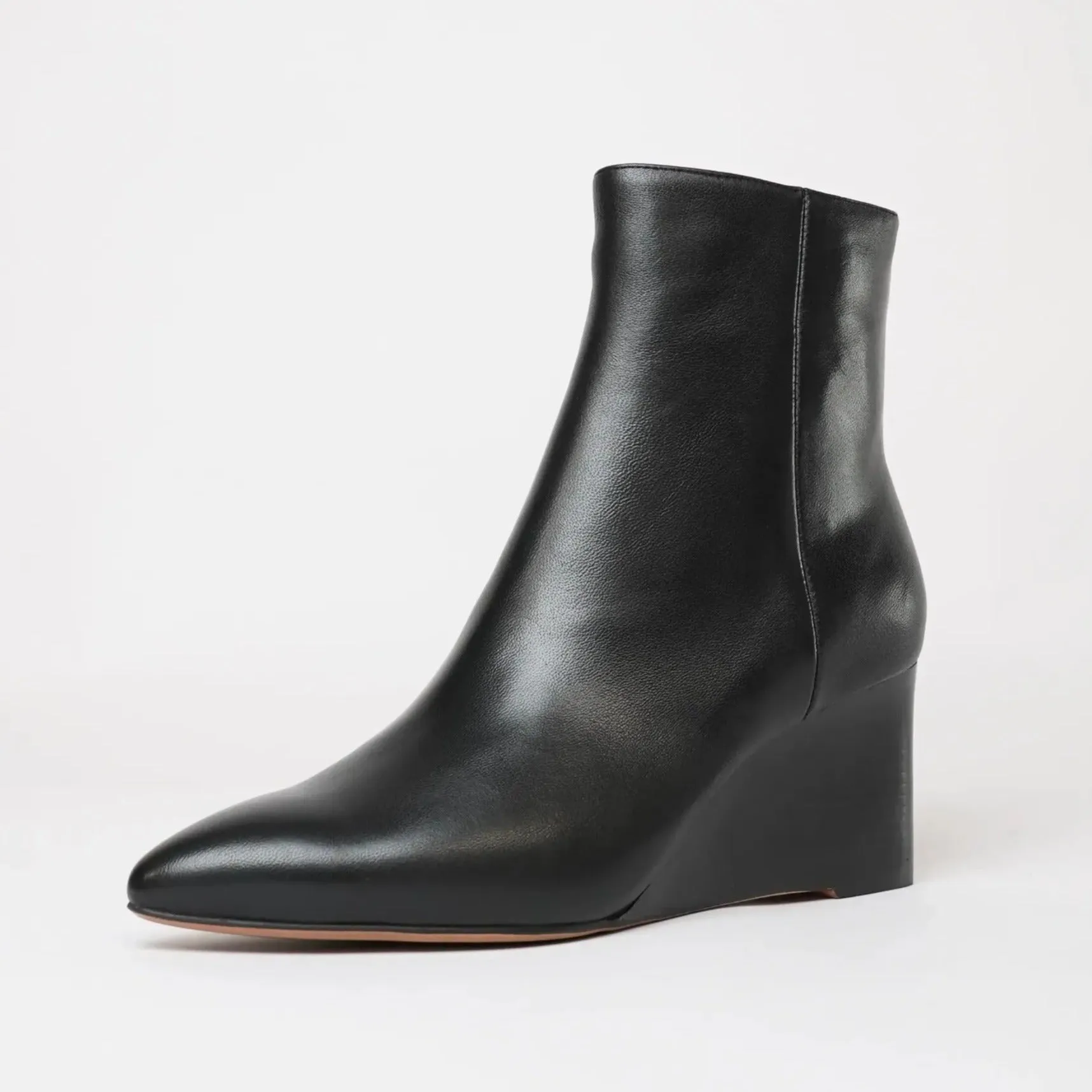 Mallo Black Leather Ankle Boots