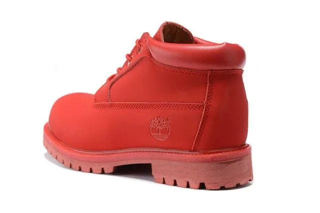 Timberland Classic Premium Boots Red Waterproof Chukka Boots