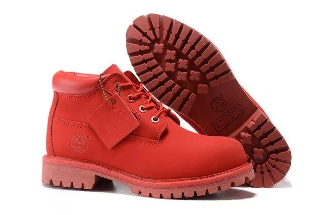 Timberland Classic Premium Boots Red Waterproof Chukka Boots