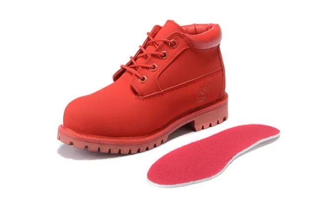 Timberland Classic Premium Boots Red Waterproof Chukka Boots