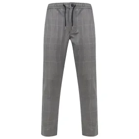 Whitelaw Smart Jogger Trousers In Grey Check