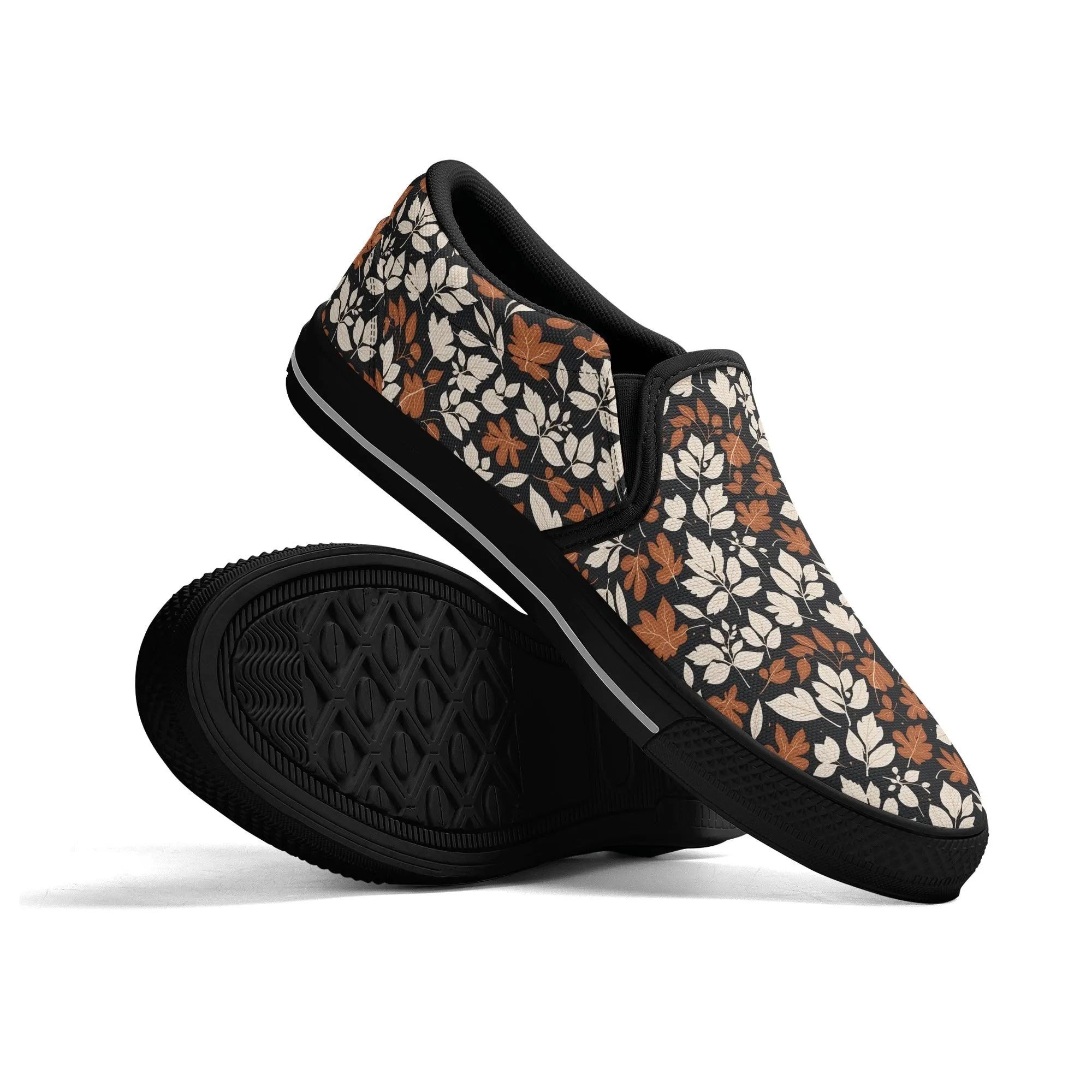 Womens Dark Autumn Rubber Slip On Shoes